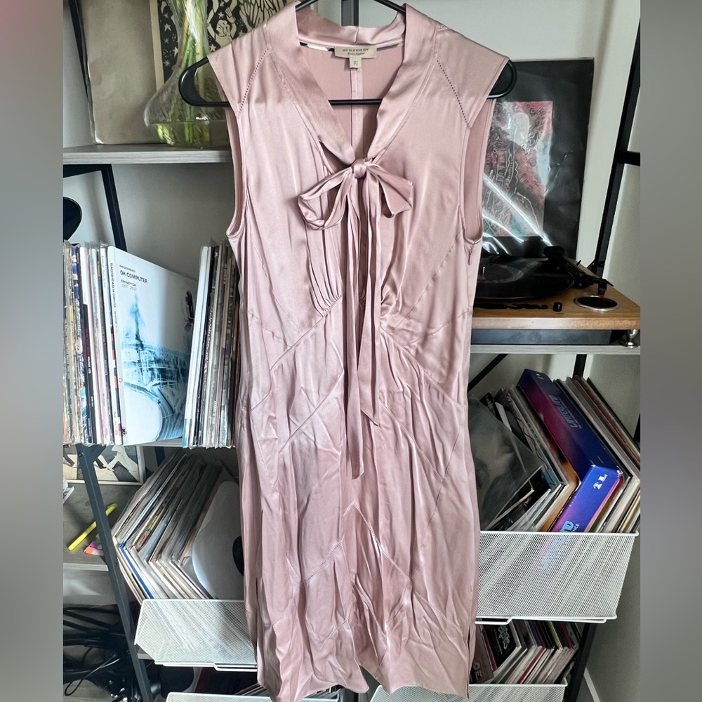 Burberry Blush Silk Satin Dress